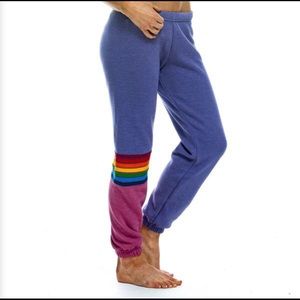 Aviator Nation Rainbow Purple Sweatpants